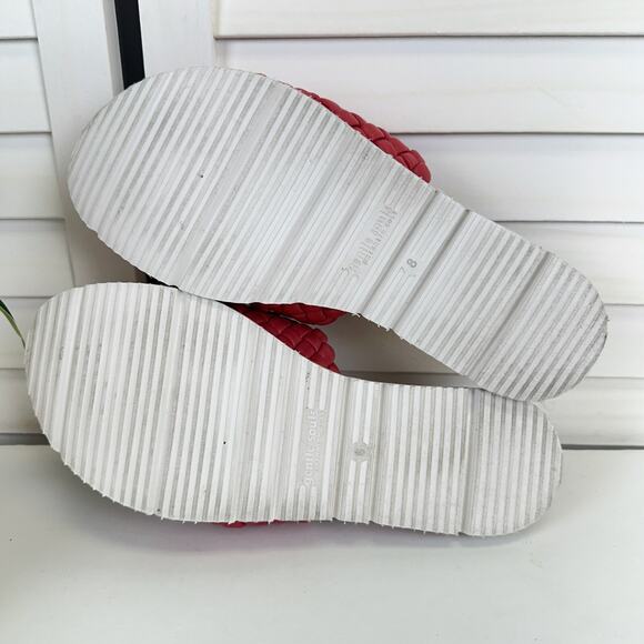 Gentle Souls by Kenneth Cole Coral Pink Lavern Lite Braided Slide Sandals Size 8 - Picture 7 of 9